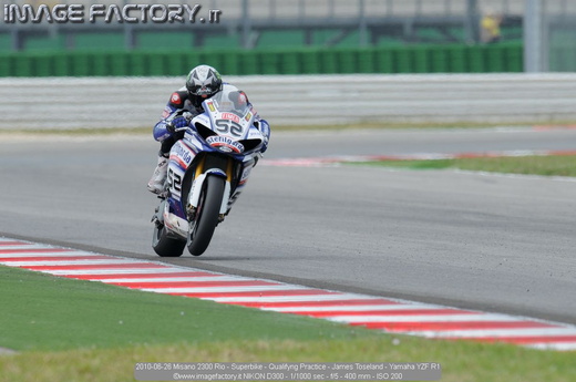 2010-06-26 Misano 2300 Rio - Superbike - Qualifyng Practice - James Toseland - Yamaha YZF R1